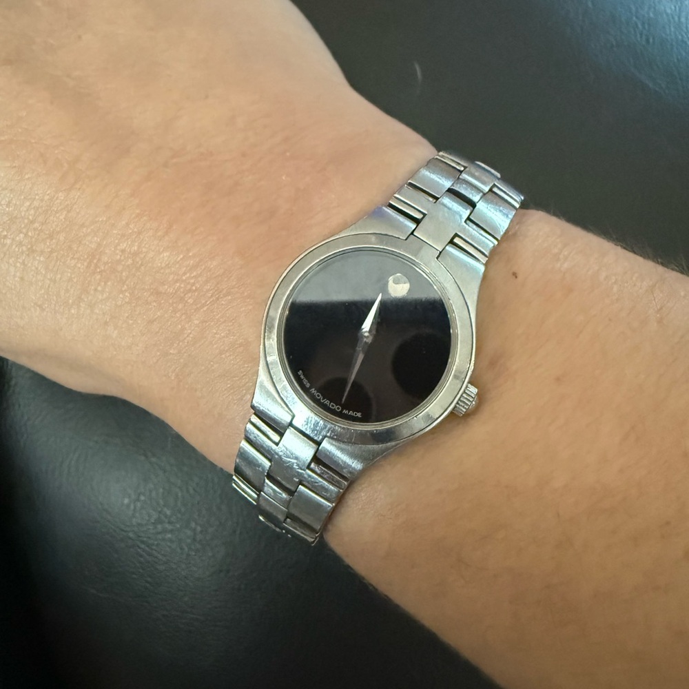 Movado Black Dial Silver Smartwatch